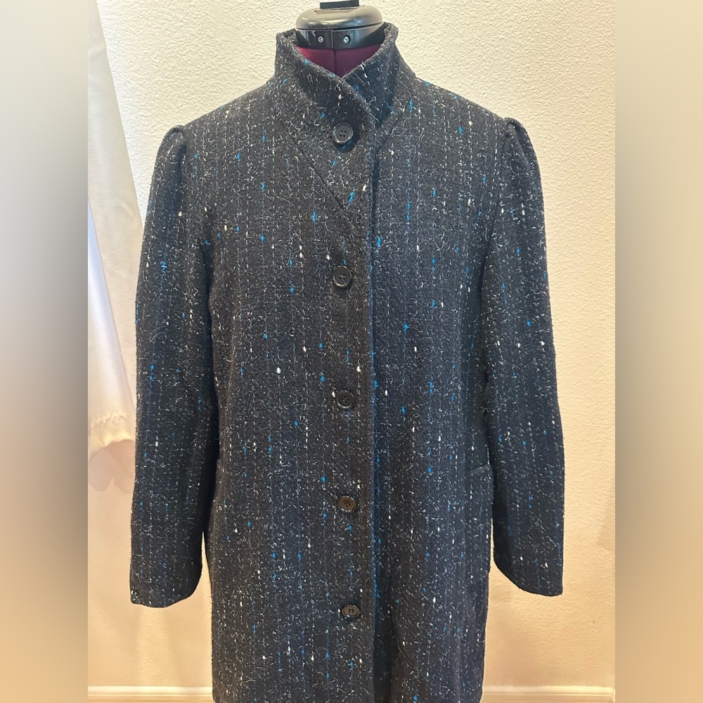 Women's Vintage Gray Tweed Coat